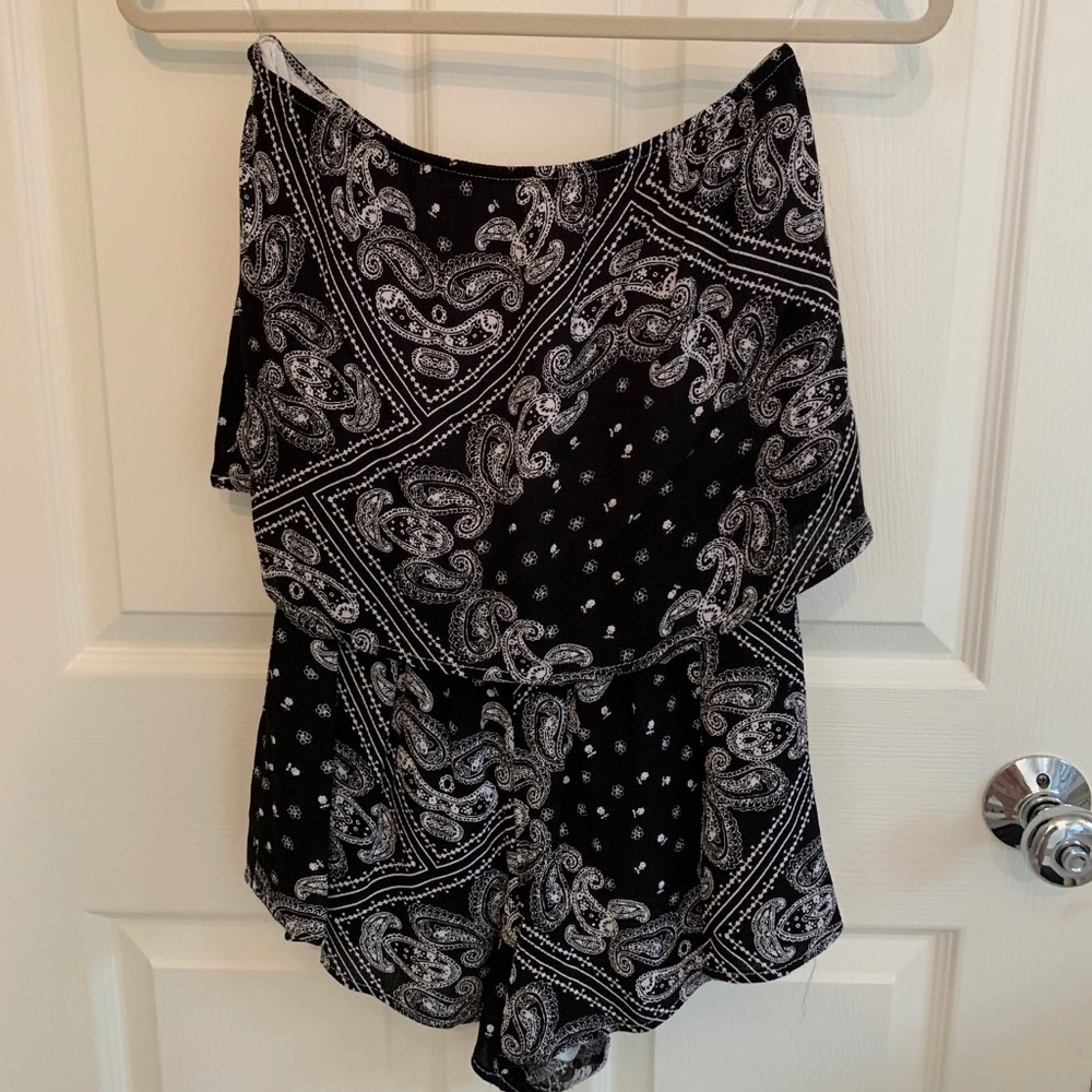 Black Bandana Romper